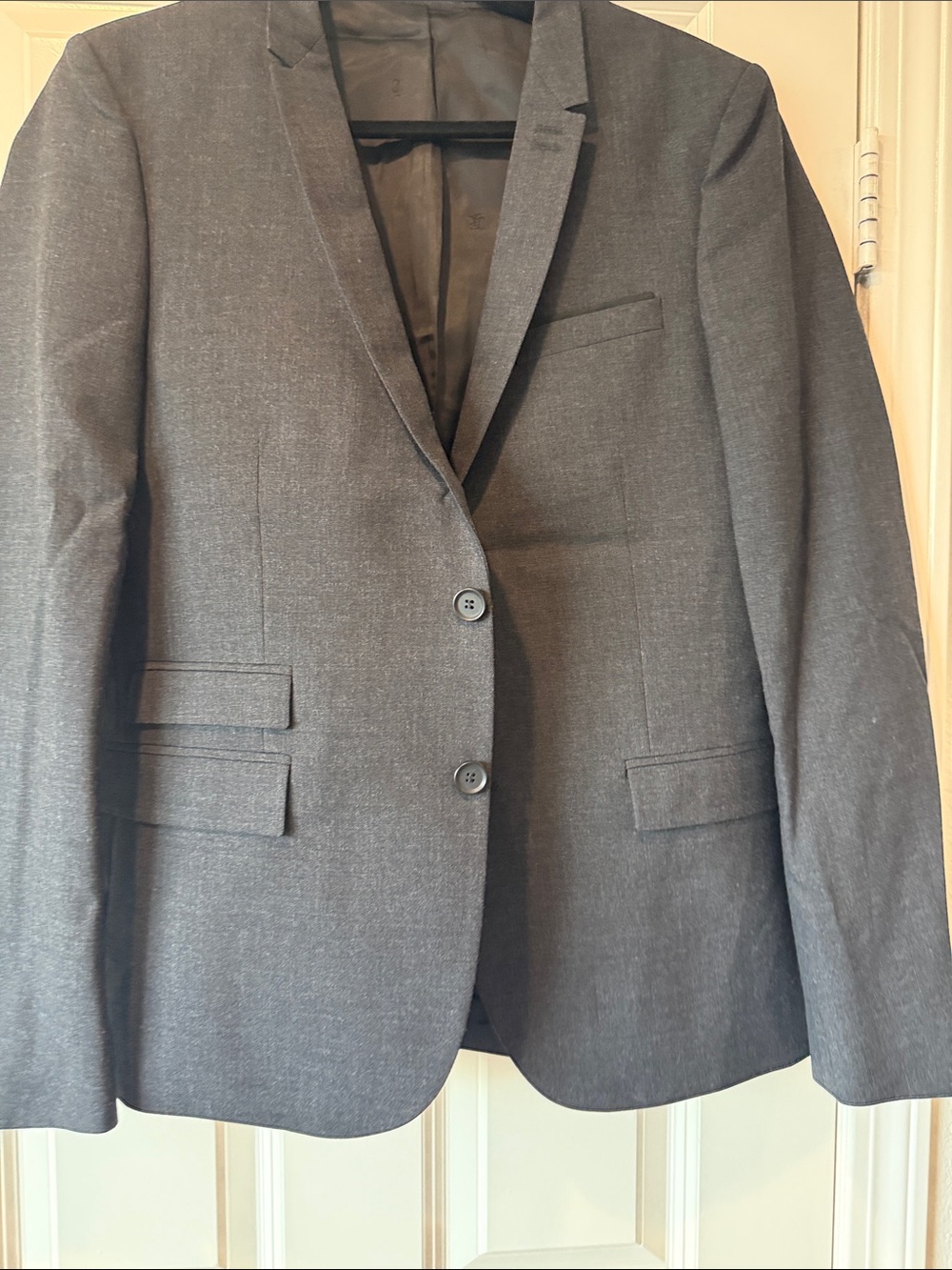The Kooples Men's Charcoal Gray Two-Button Blazer